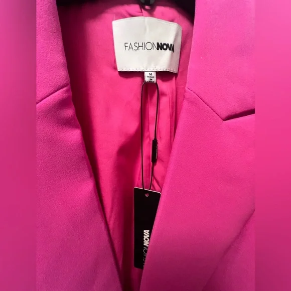 Fashion Nova Hot Pink Blazer - Picture 5 of 5